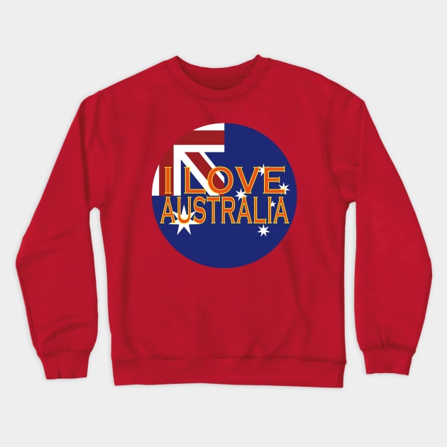 I love Australia Crewneck Sweatshirt by EunsooLee